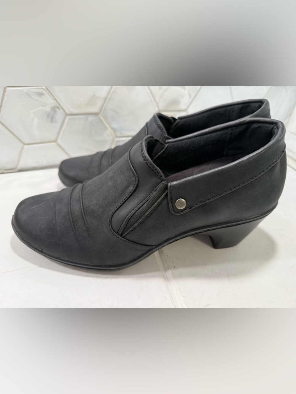 Easy Street Black Bennett ‘Shootie’ Bootie Shoe Sz 9 1/2 Wide Comfort Wave NEW